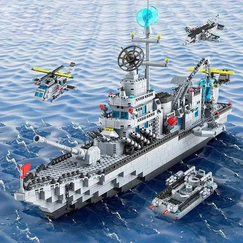MOC Navy Warship Building Blocks Set 1560 Pieces For Creative Play - ToylandEU