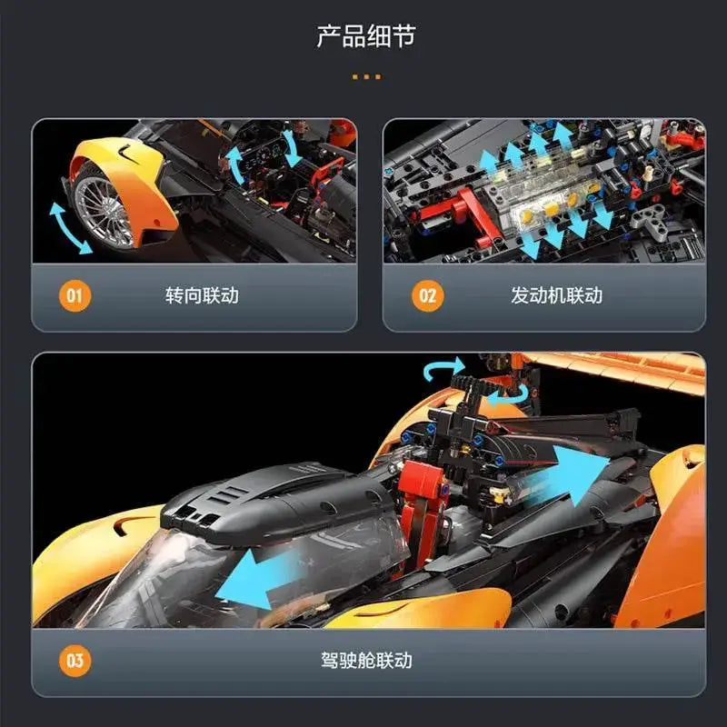 New 2135Pcs Technical 1:10 GT Hyper Speed Car Building Blocks - ToylandEU