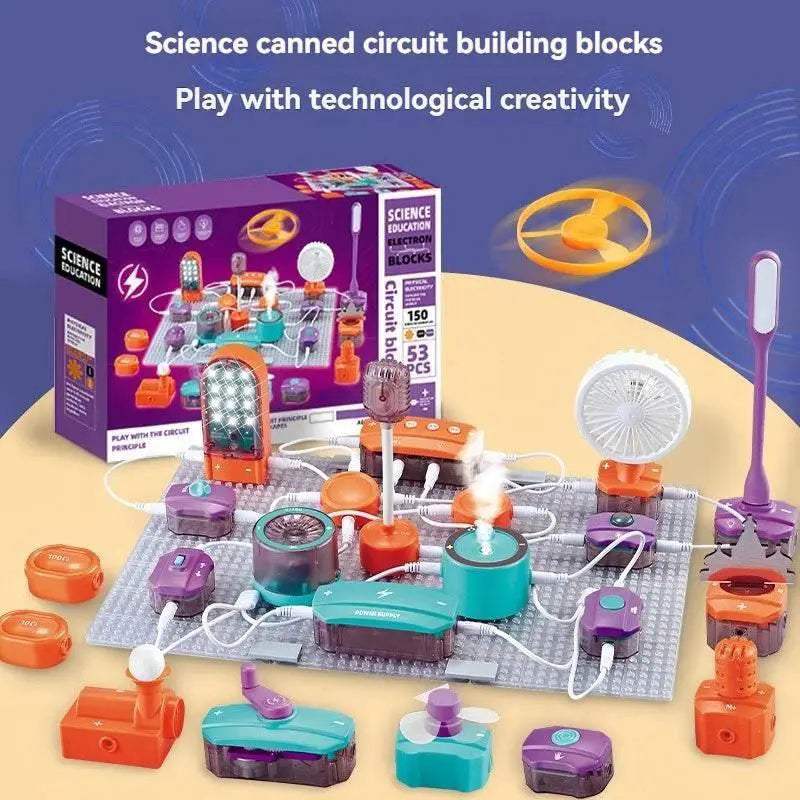 New DIY Science Experiment Electronic Building Blocks Children's Circuit Physics Toys to Exercise Thinking Ability - ToylandEU