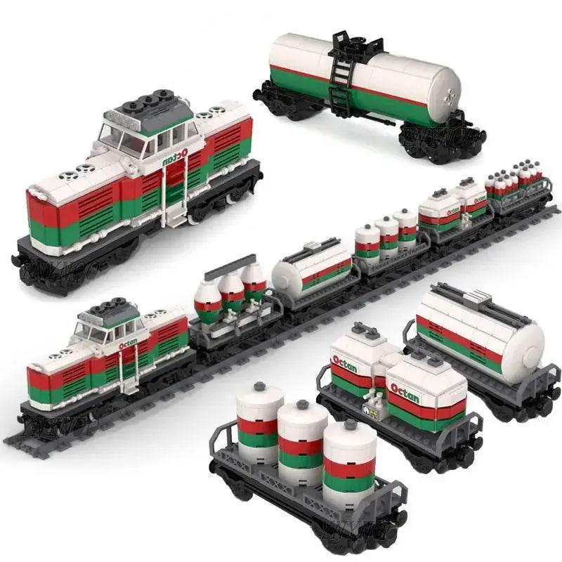  MOC New Hot MOC Building Blocks Octan Train Tank Car Model Toys Building Bricks MOC -  ToylandEU™