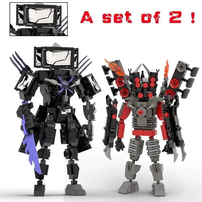 New Skibidi Toileted Giant Titan TVman Upgrade Speakerman Building Blocks Animation Figure Model Toys for Kids Ideas Gifts Christmas - ToylandEU