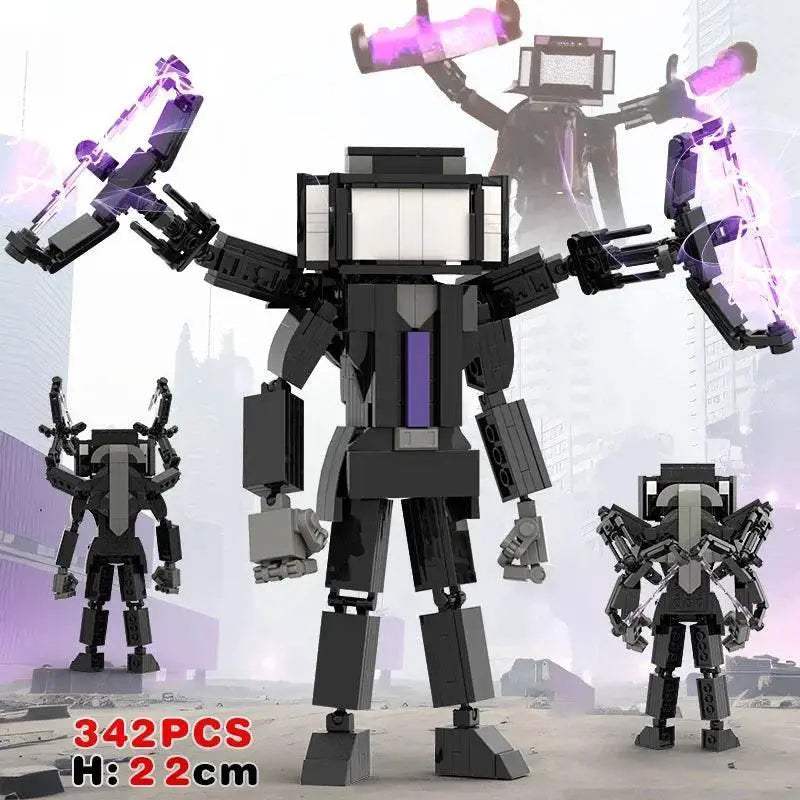 New Skibidi Toileted Giant Titan TVman Upgrade Speakerman Building Blocks Animation Figure Model Toys for Kids Ideas Gifts Christmas - ToylandEU