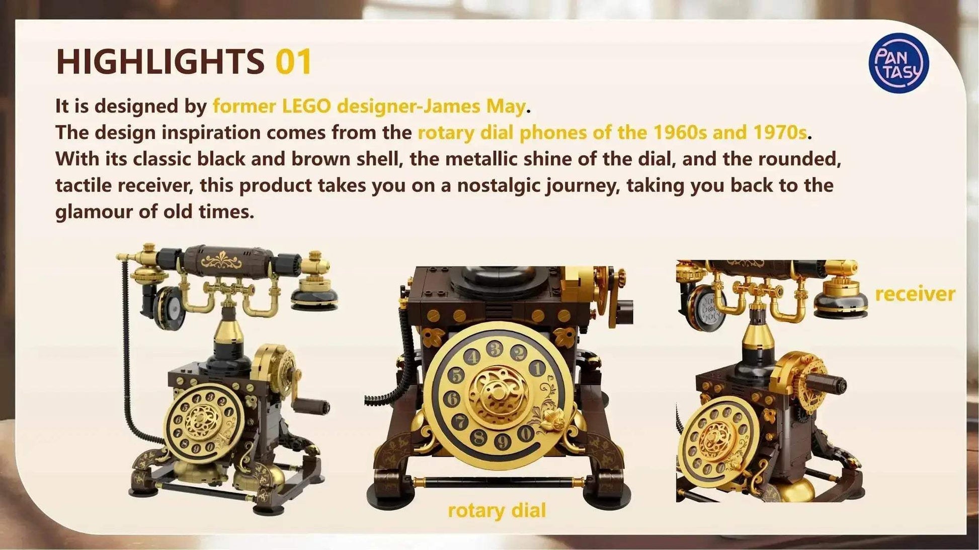 New Vintage Telephone Model Building Blocks Toys for Kids - ToylandEU