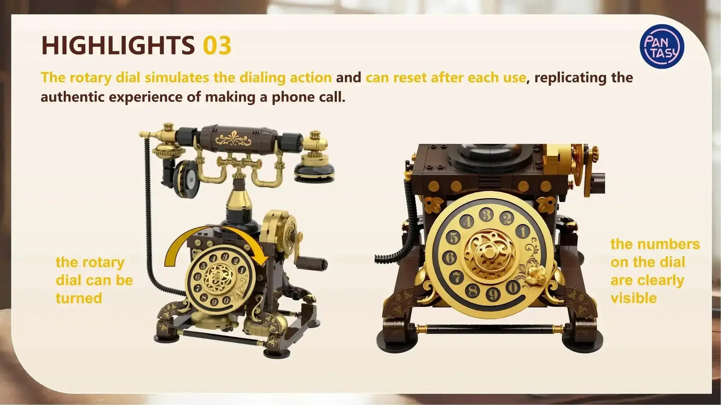 New Vintage Telephone Model Building Blocks Toys for Kids - ToylandEU