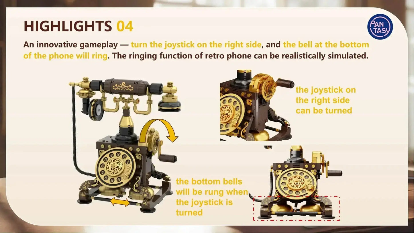 New Vintage Telephone Model Building Blocks Toys for Kids - ToylandEU