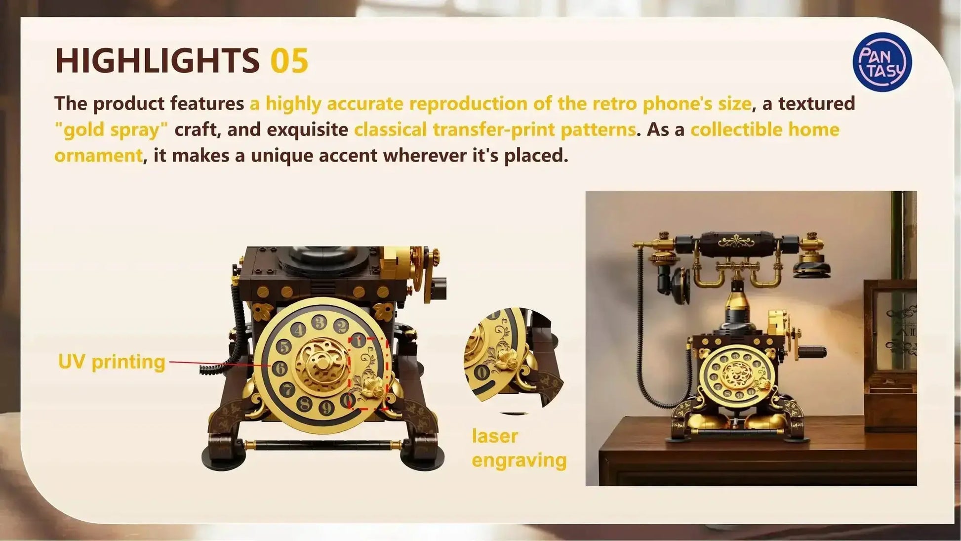 New Vintage Telephone Model Building Blocks Toys for Kids - ToylandEU