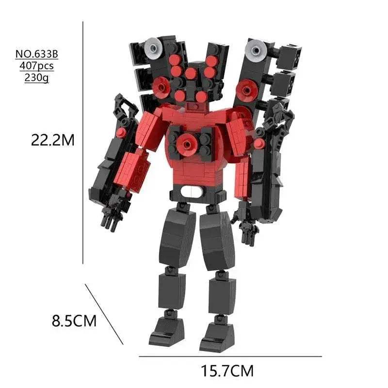 NewMoc Skibidi Toilet Man Building Blocks Camera Speaker Bricks Audio Robot Model Set for Kids and Adults Gift - ToylandEU
