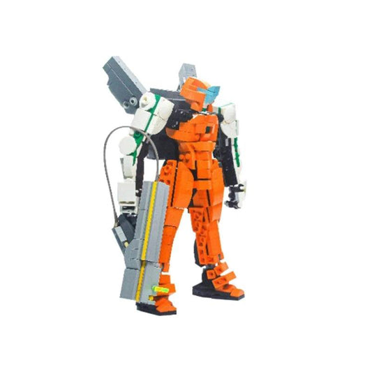 MOC Orange Sentinel Mech Model Building Blocks Game Building Bricks MOC - ToylandEU