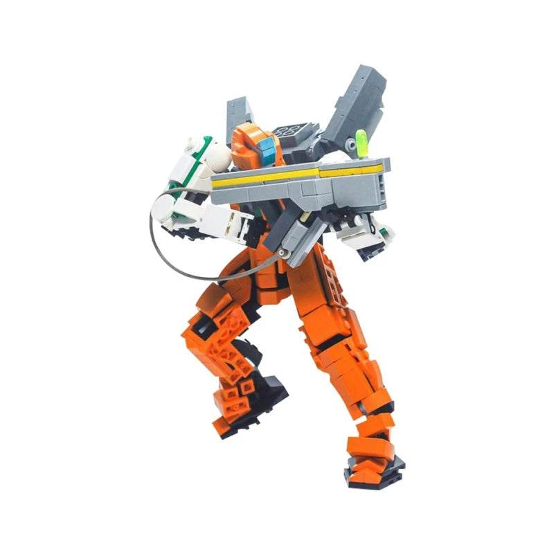 MOC Orange Sentinel Mech Model Building Blocks Game Building Bricks MOC - ToylandEU
