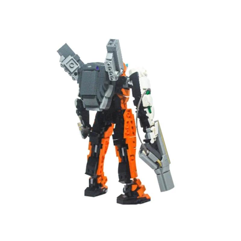 MOC Orange Sentinel Mech Model Building Blocks Game Building Bricks MOC - ToylandEU