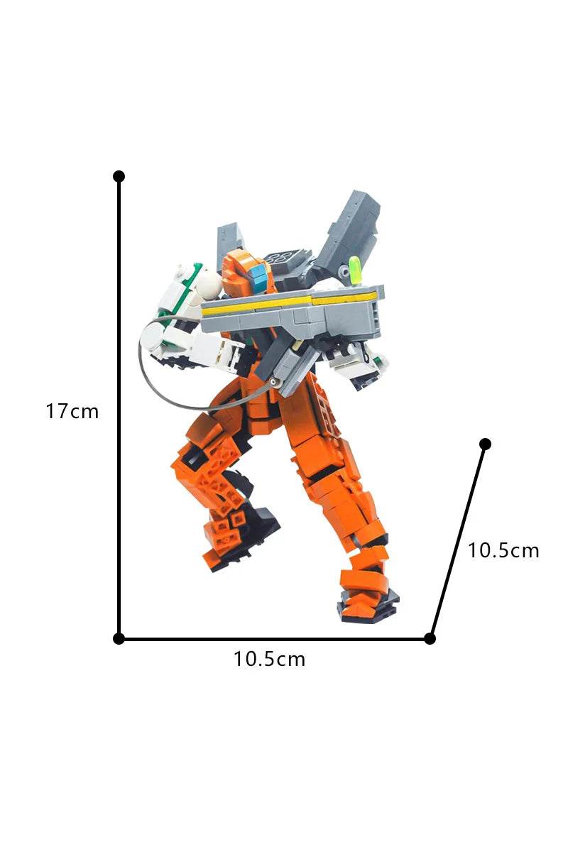 MOC Orange Sentinel Mech Model Building Blocks Game Building Bricks MOC - ToylandEU