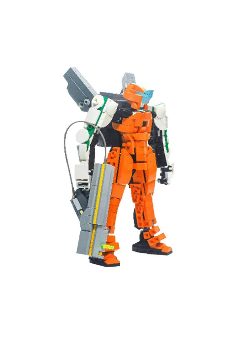MOC Orange Sentinel Mech Model Building Blocks Game Building Bricks MOC - ToylandEU
