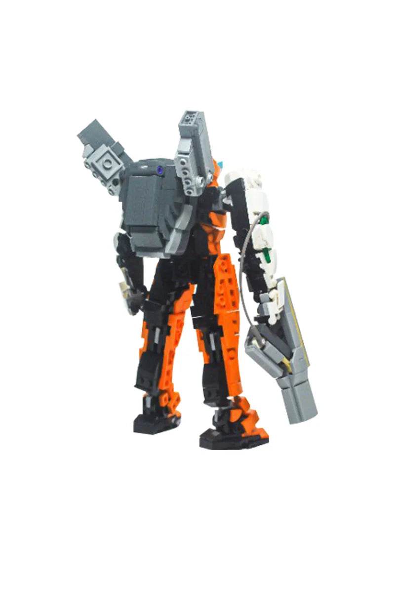 MOC Orange Sentinel Mech Model Building Blocks Game Building Bricks MOC - ToylandEU