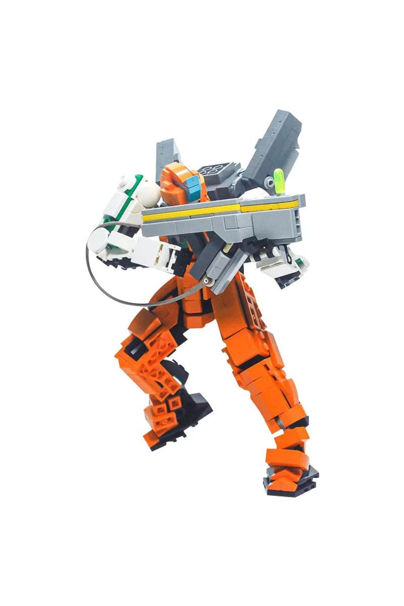 MOC Orange Sentinel Mech Model Building Blocks Game Building Bricks MOC - ToylandEU