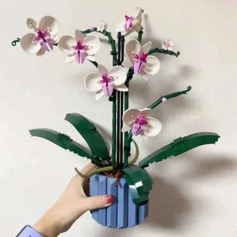 Orchid Building Blocks Bouquet Model For Kids And Adults - ToylandEU