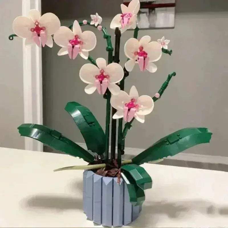 Orchid Building Blocks Bouquet Model For Kids And Adults - ToylandEU