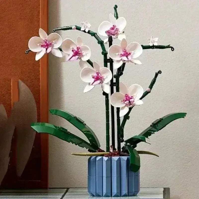 Orchid Building Blocks Bouquet Model For Kids And Adults - ToylandEU