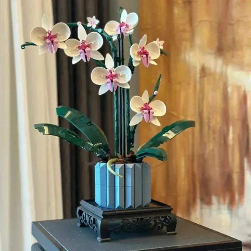 Orchid Building Blocks Bouquet Model For Kids And Adults - ToylandEU