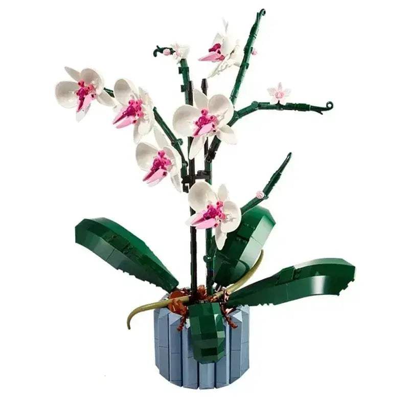 Orchid Building Blocks Bouquet Model For Kids And Adults - ToylandEU