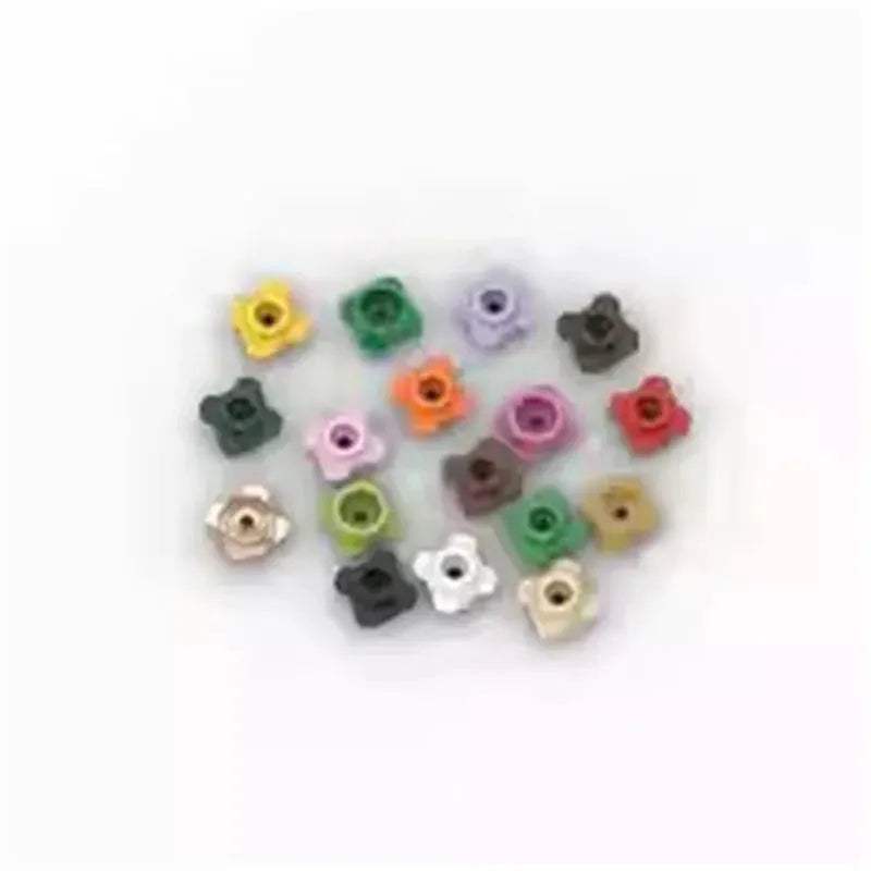 50Pcs MOC Parts 33291 Plant Flower Plate Round 1 x 1 with 4 Petals Compatible Bricks Particle Kid Toy DIY Assmble Building Block - ToylandEU