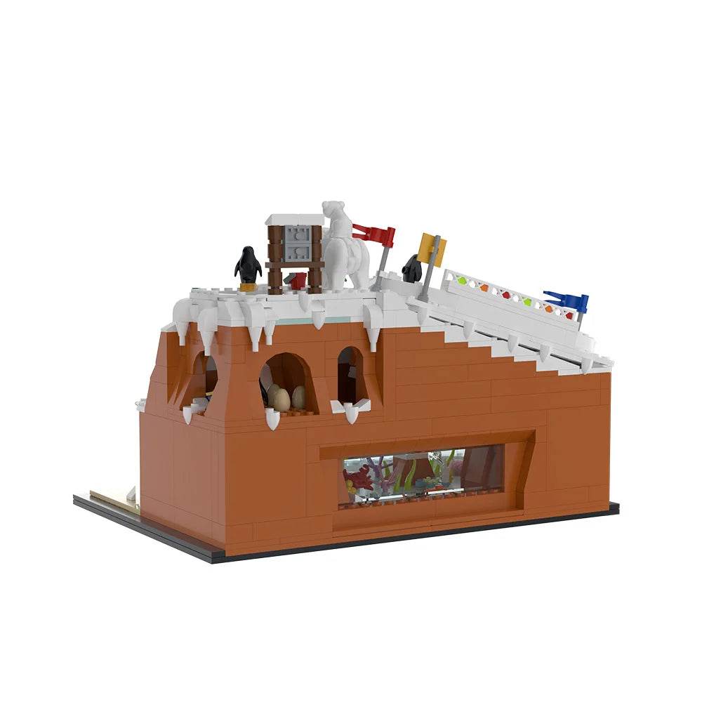 MOC Penguin Pavilion Model Building Blocks Cute Animal Building Bricks MOC - ToylandEU