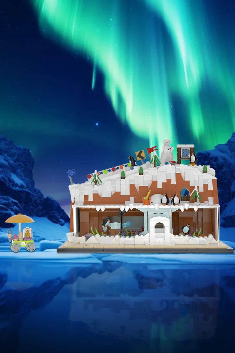 MOC Penguin Pavilion Model Building Blocks Cute Animal Building Bricks MOC - ToylandEU