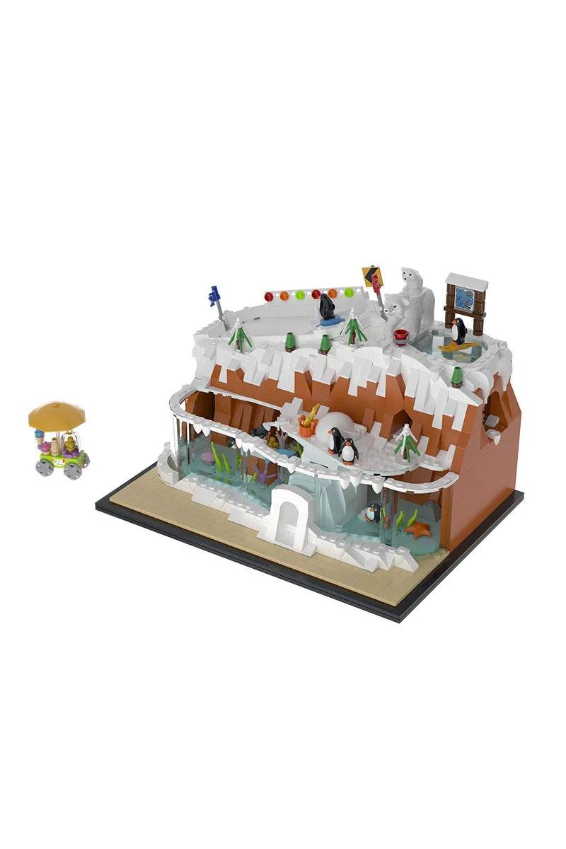MOC Penguin Pavilion Model Building Blocks Cute Animal Building Bricks MOC - ToylandEU