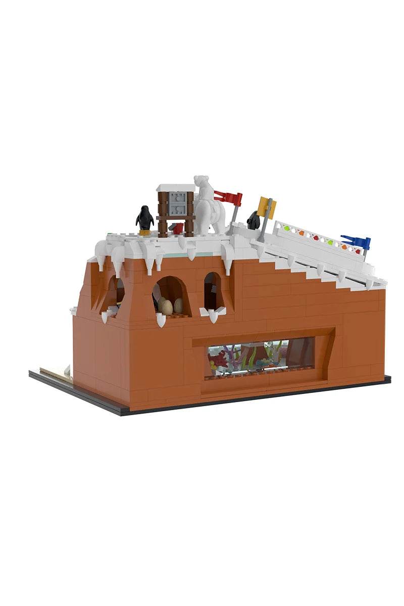 MOC Penguin Pavilion Model Building Blocks Cute Animal Building Bricks MOC - ToylandEU