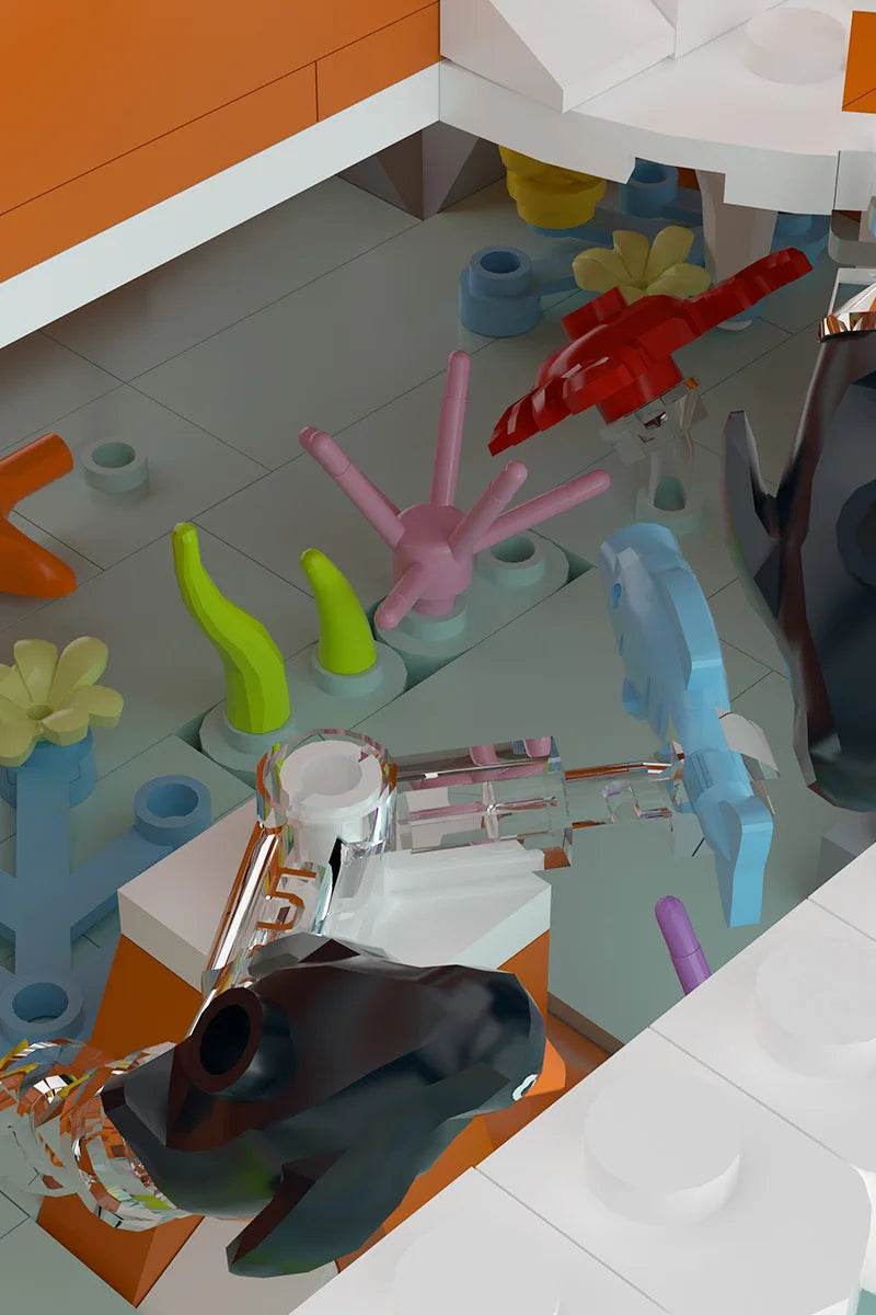 MOC Penguin Pavilion Model Building Blocks Cute Animal Building Bricks MOC - ToylandEU