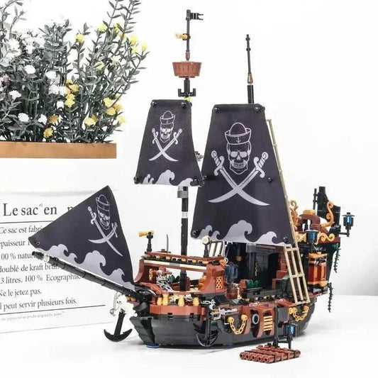  MOC Pirate Ship Building Blocks Sailboat Model Bricks Creative Decor -  ToylandEU™