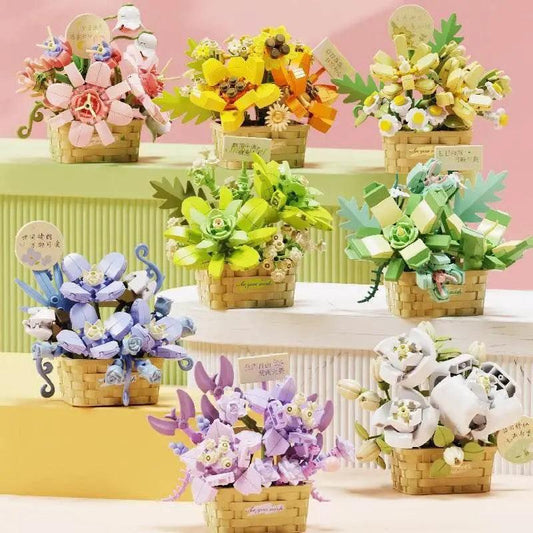  MOC Potted Flower Basket Building Blocks Creative Bonsai Plant -  ToylandEU™