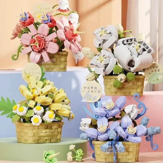  MOC Potted Flower Basket Building Blocks Creative Bonsai Plant -  ToylandEU™