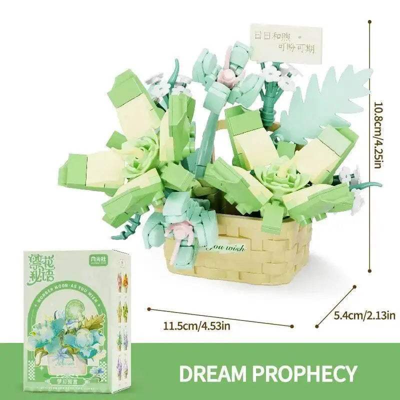 Potted Flower Basket Building Blocks Creative Bonsai Plant - ToylandEU