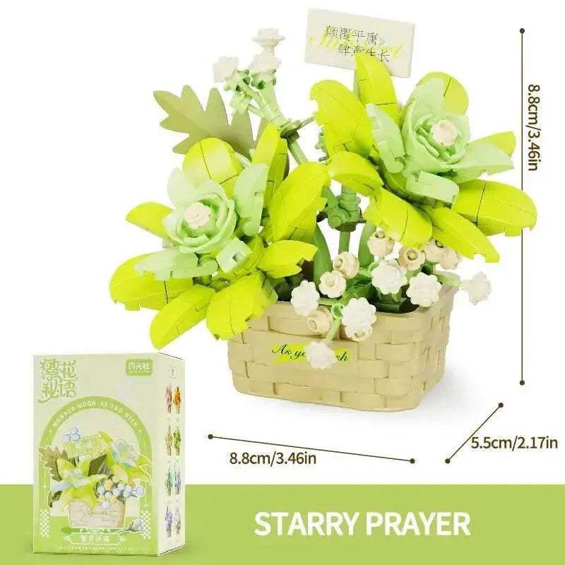 Potted Flower Basket Building Blocks Creative Bonsai Plant - ToylandEU