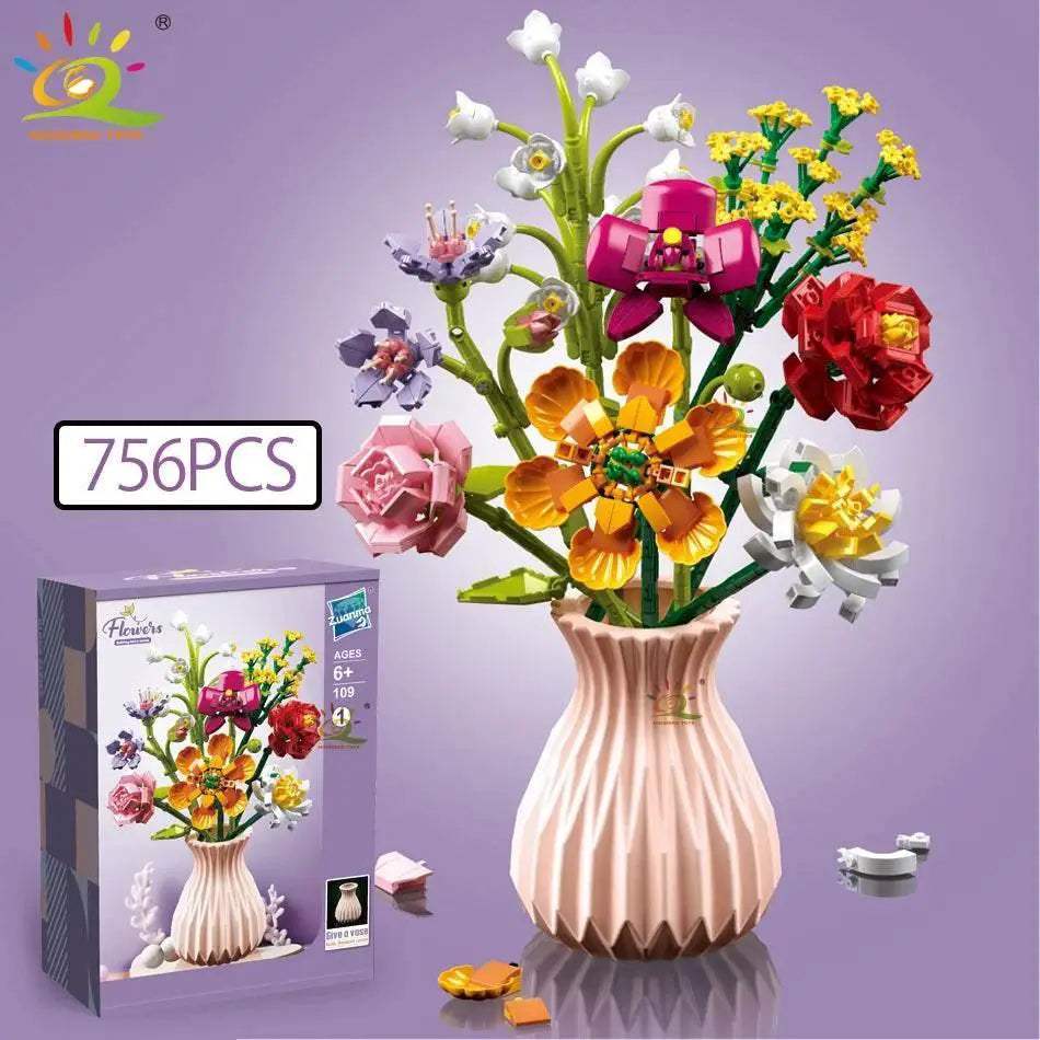  Premium 3D Sunflower Bouquet Building Blocks Toyland EU -  ToylandEU™