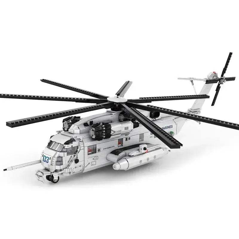 Premium Building Blocks CH53E Transport Helicopter Model Lego Compatible For Kids And Military Enthusiasts - ToylandEU