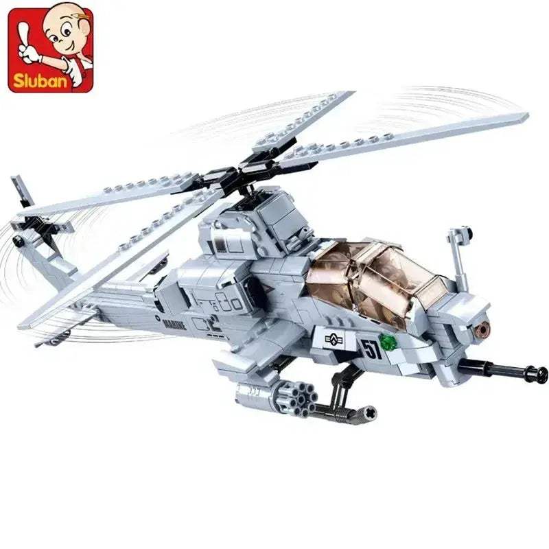 Premium Building Blocks FA 18E Armed Helicopter Set With Mini Figure Military Series For Kids And Boys - ToylandEU