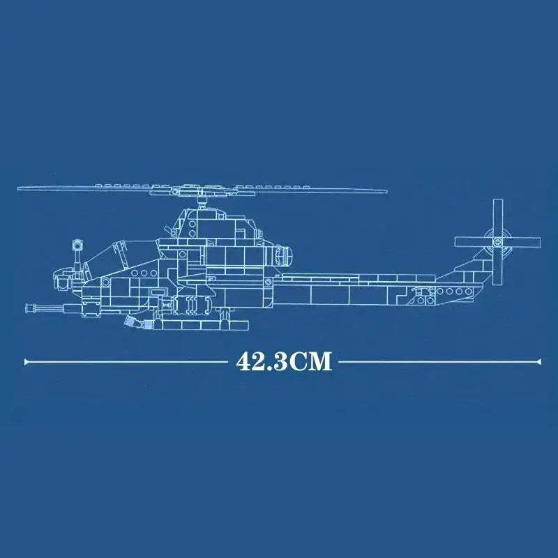 Premium Building Blocks FA 18E Armed Helicopter Set With Mini Figure Military Series For Kids And Boys - ToylandEU