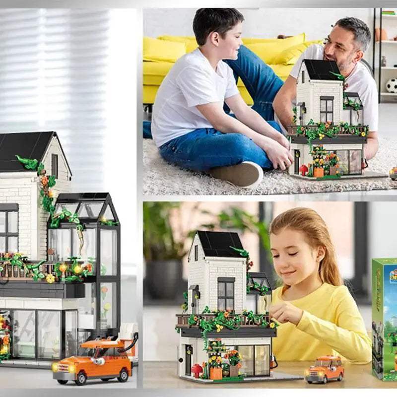  Deluxe Building Blocks Set Flower House Toyland EU -  ToylandEU™