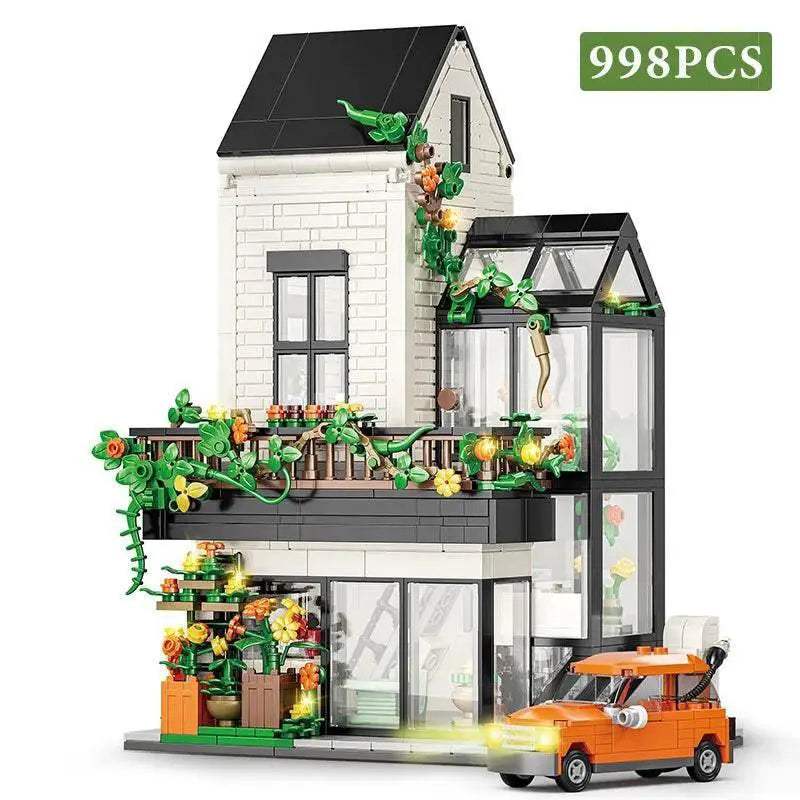  Deluxe Building Blocks Set Flower House Toyland EU -  ToylandEU™