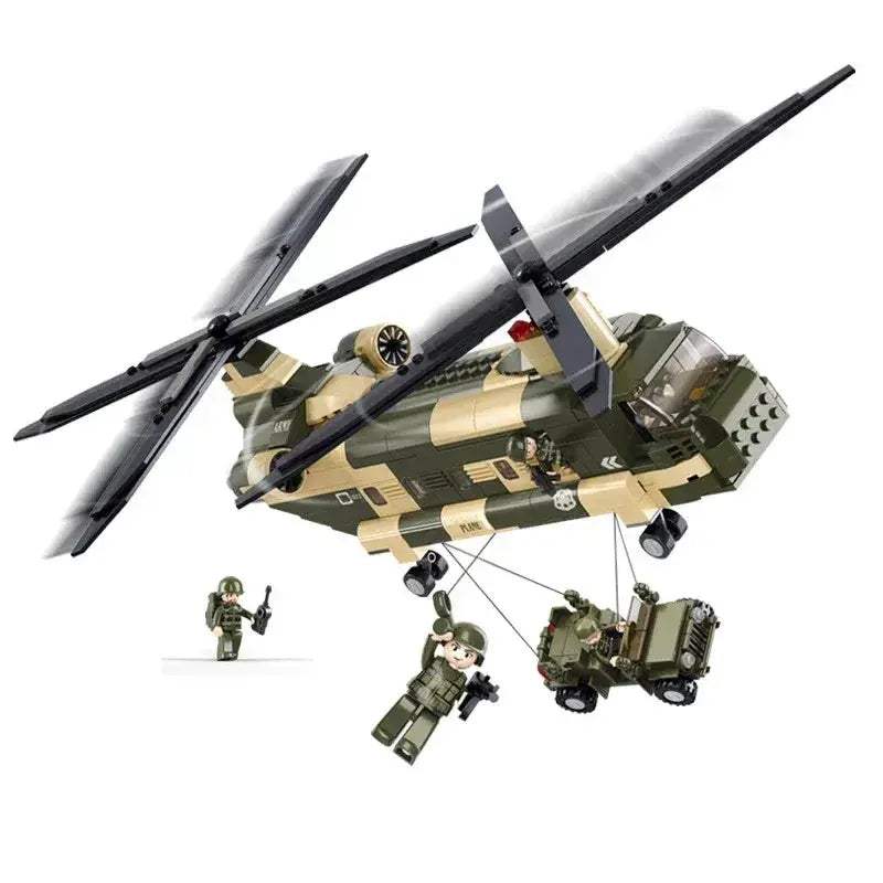 Premium Building Blocks Kit Armed AH1Z Viper Gunship 482 Pieces For Kids And Collectors - ToylandEU