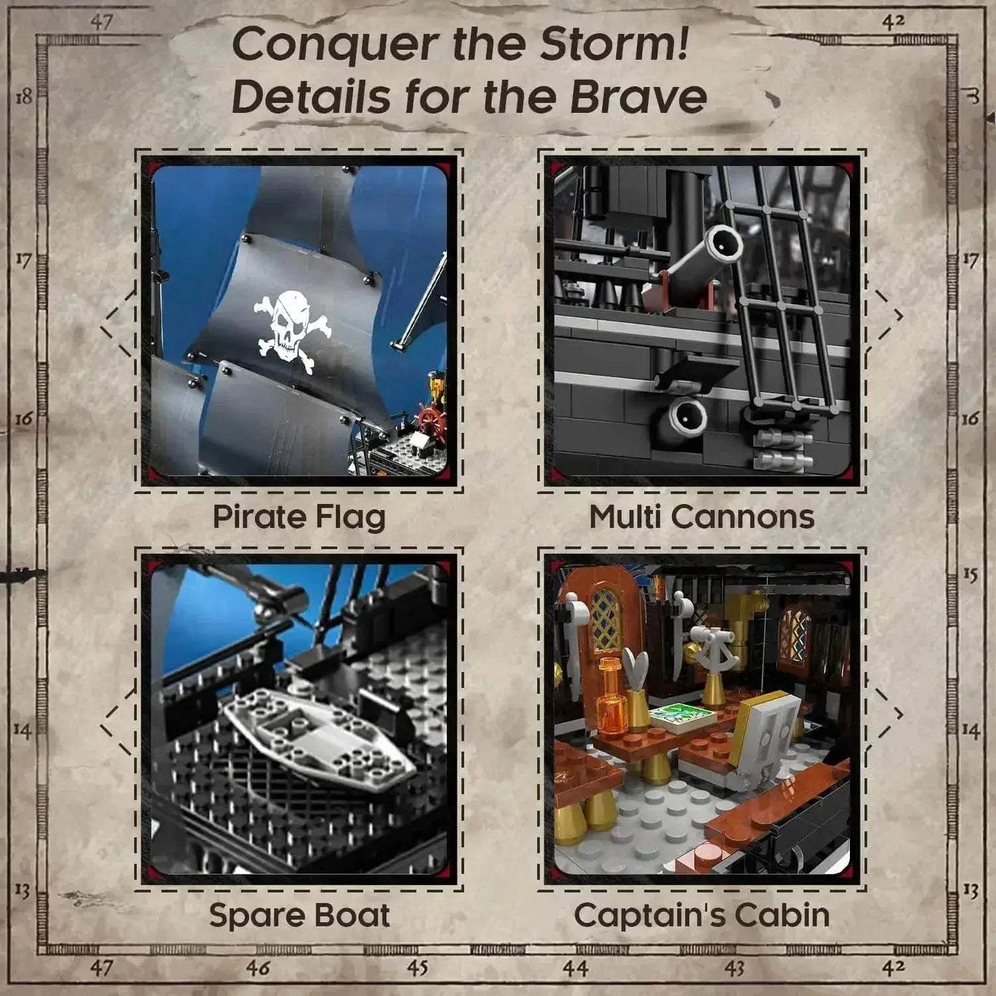  Premium Pirate Ship Building Kit 1424Piece Toyland EU -  ToylandEU™