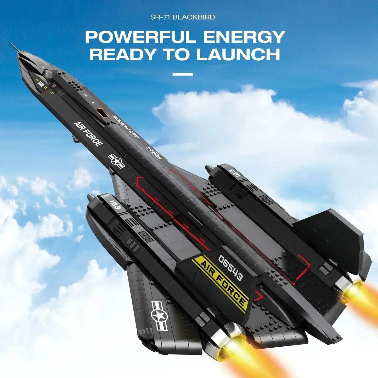 Premium Building Blocks SR71 Blackbird Fighter Aircraft Model 1775PCS For Display And Collectors - ToylandEU