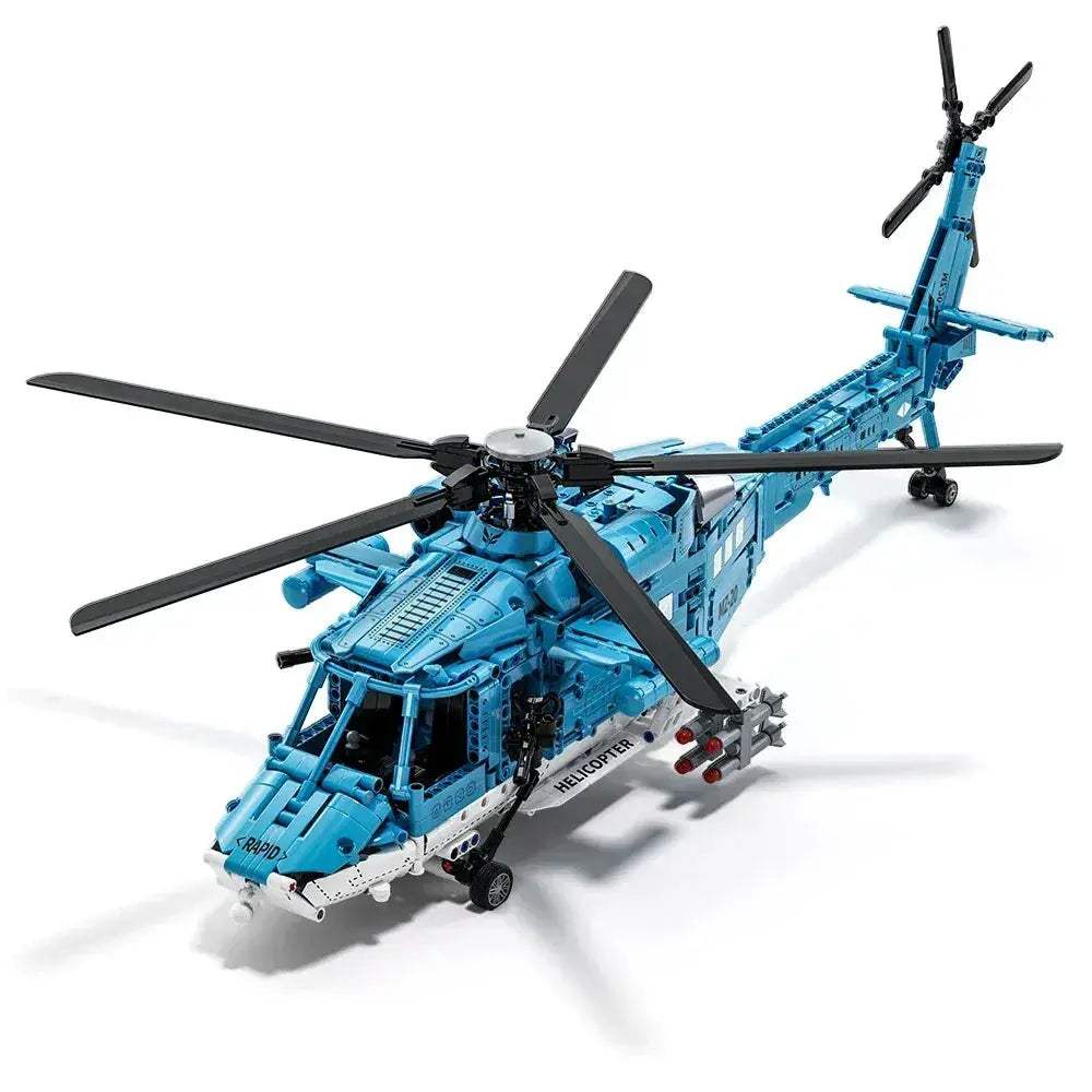 Premium Building Blocks Set 1711-Piece Military Helicopter Kit For Kids STEM Gift - ToylandEU