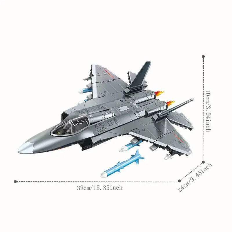 Premium Building Blocks Set Featuring SEMBO J-35 Carrier Based Fighter Jet Model for Boys and Military Enthusiasts - ToylandEU