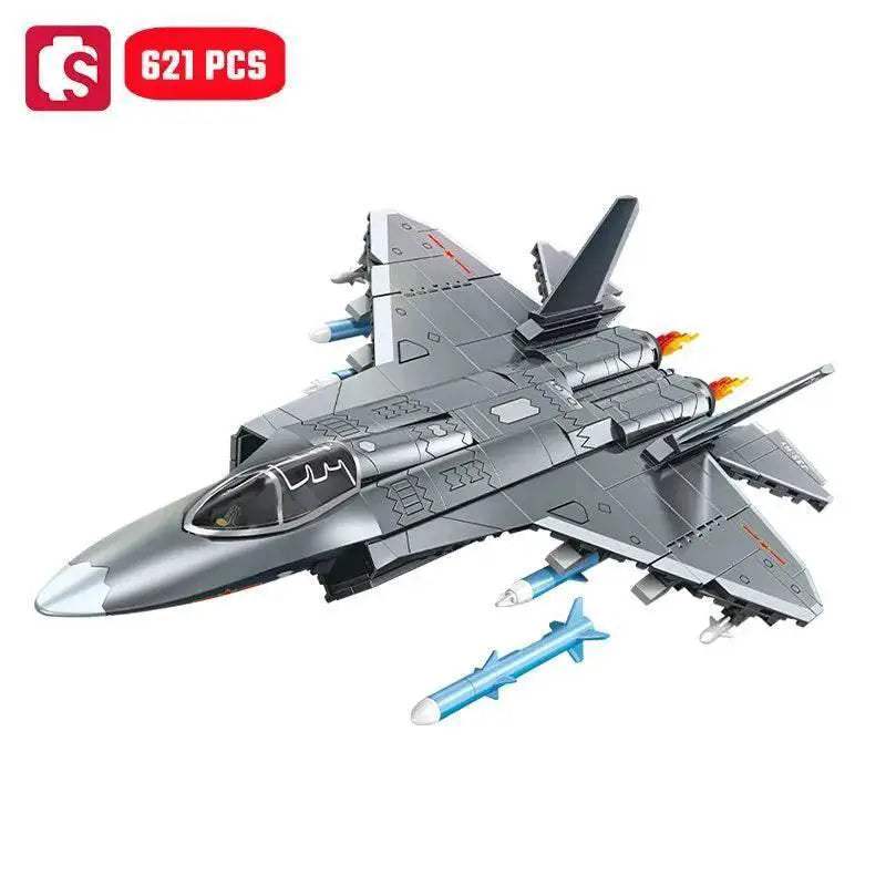 Premium Building Blocks Set Featuring SEMBO J-35 Carrier Based Fighter Jet Model for Boys and Military Enthusiasts - ToylandEU