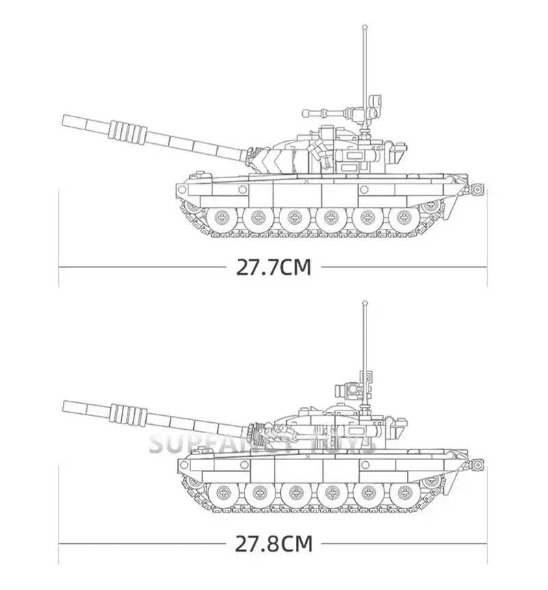Premium Building Blocks Set Lego Compatible STRV103 Main Battle Tank Model For Ages 14 And Up - ToylandEU