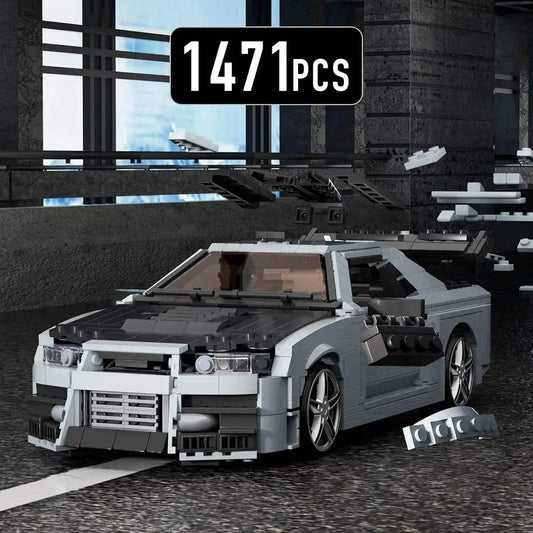Premium Building Blocks Set R34 Skyline Racing Car For Boys - ToylandEU