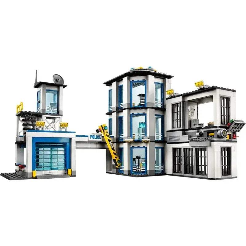 Premium City Police Station Building Blocks Set With Helicopter Car SWAT Prison Figures For Kids - ToylandEU