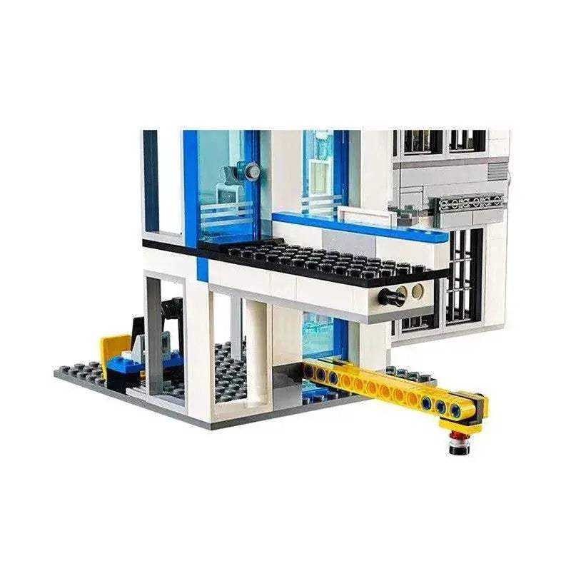 Premium City Police Station Building Blocks Set With Helicopter Car SWAT Prison Figures For Kids - ToylandEU